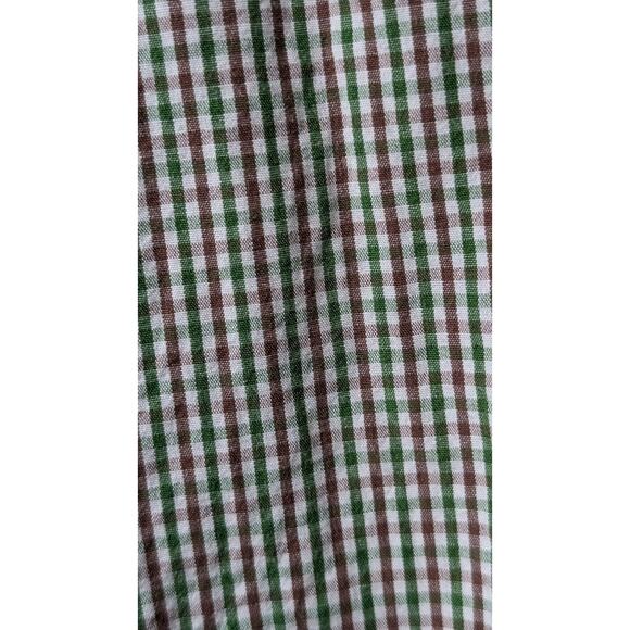 LRG Lifted Research Group Green Brown Check 100% Cotton Button Up Shirt Mens L - Picture 5 of 8